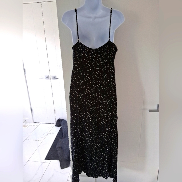 Saltwater LUXE/ Elegant Black & White Maxi Dress/ Side Zipper/ Size US L - Picture 4 of 16